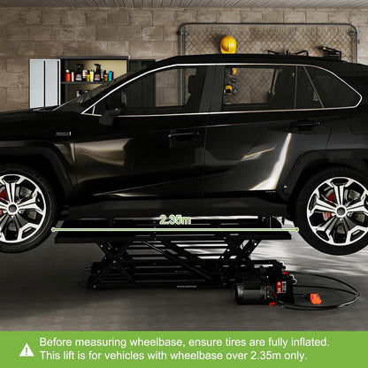 7000 LBS Portable Car Lift, Heavy Duty Quick Jack with 26.8" Max Height, Extended-Length Plates, 120V Power Unit, for Cars, Suvs, Light Trucks, Shop Use or Garage, Black