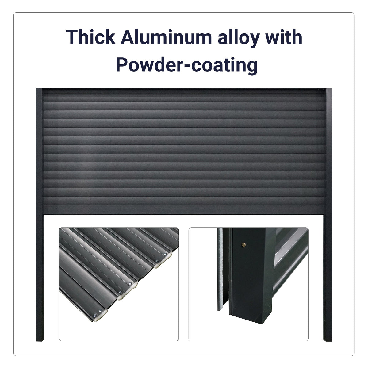 8.5' x 8.5' Motorized Roll-Up Door Kit for Double Garage Metal Shed