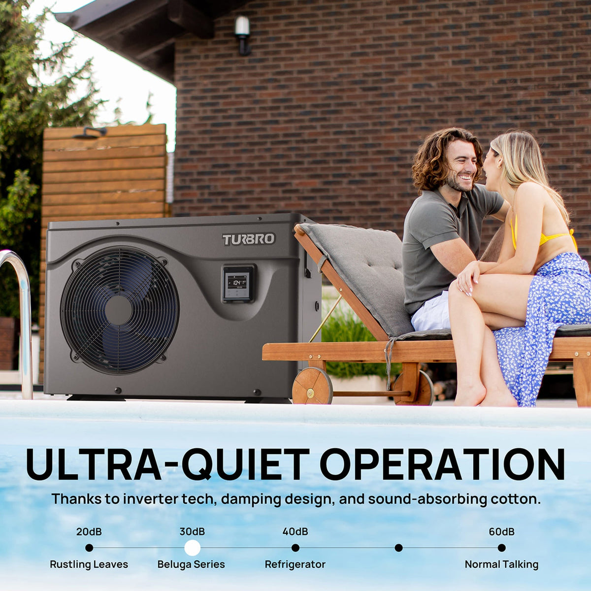 Beluga Inverter Pool Heat Pump, 50K/75K BTU