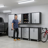 10-Piece Heavy Duty Steel Garage Cabinet System — Lifestyle