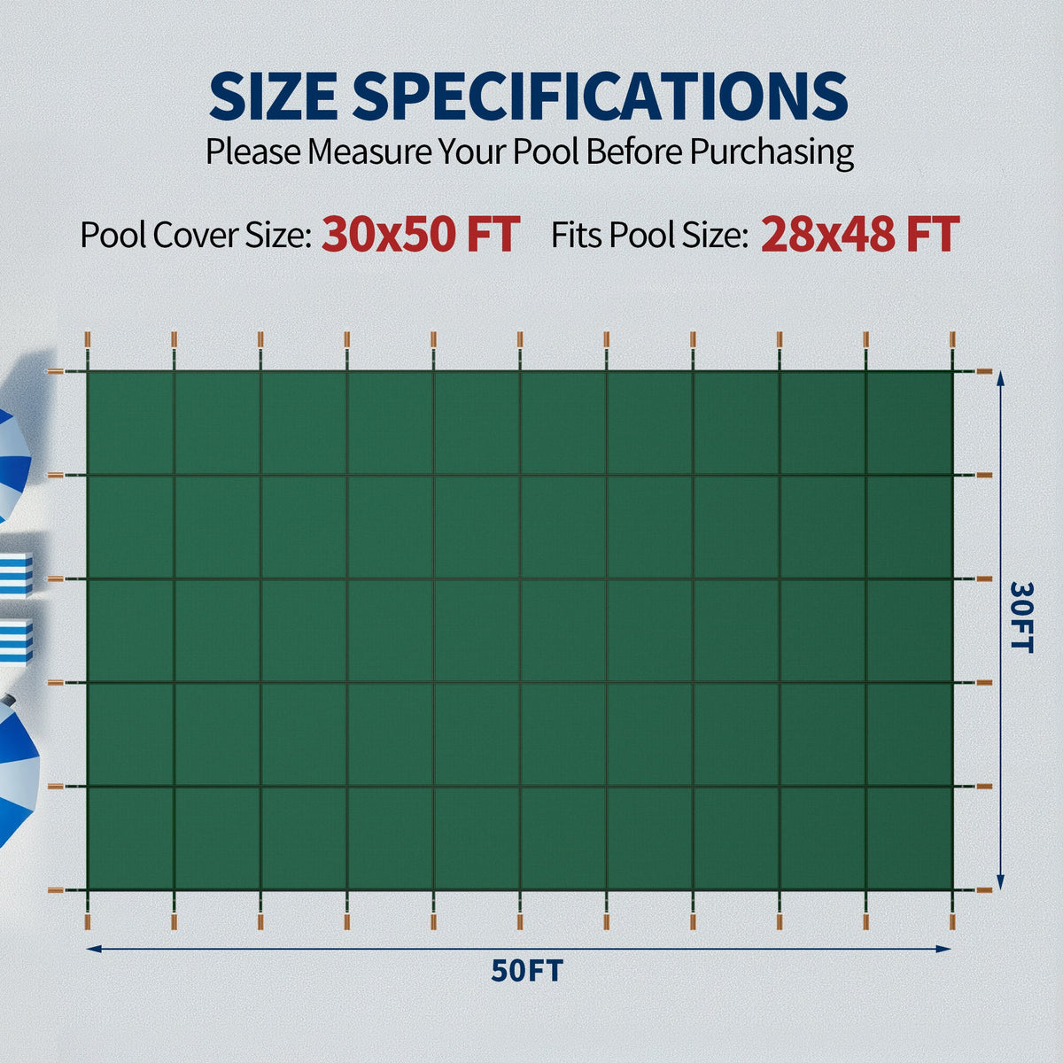 Swimming Pool Safety Cover for Inground Pools