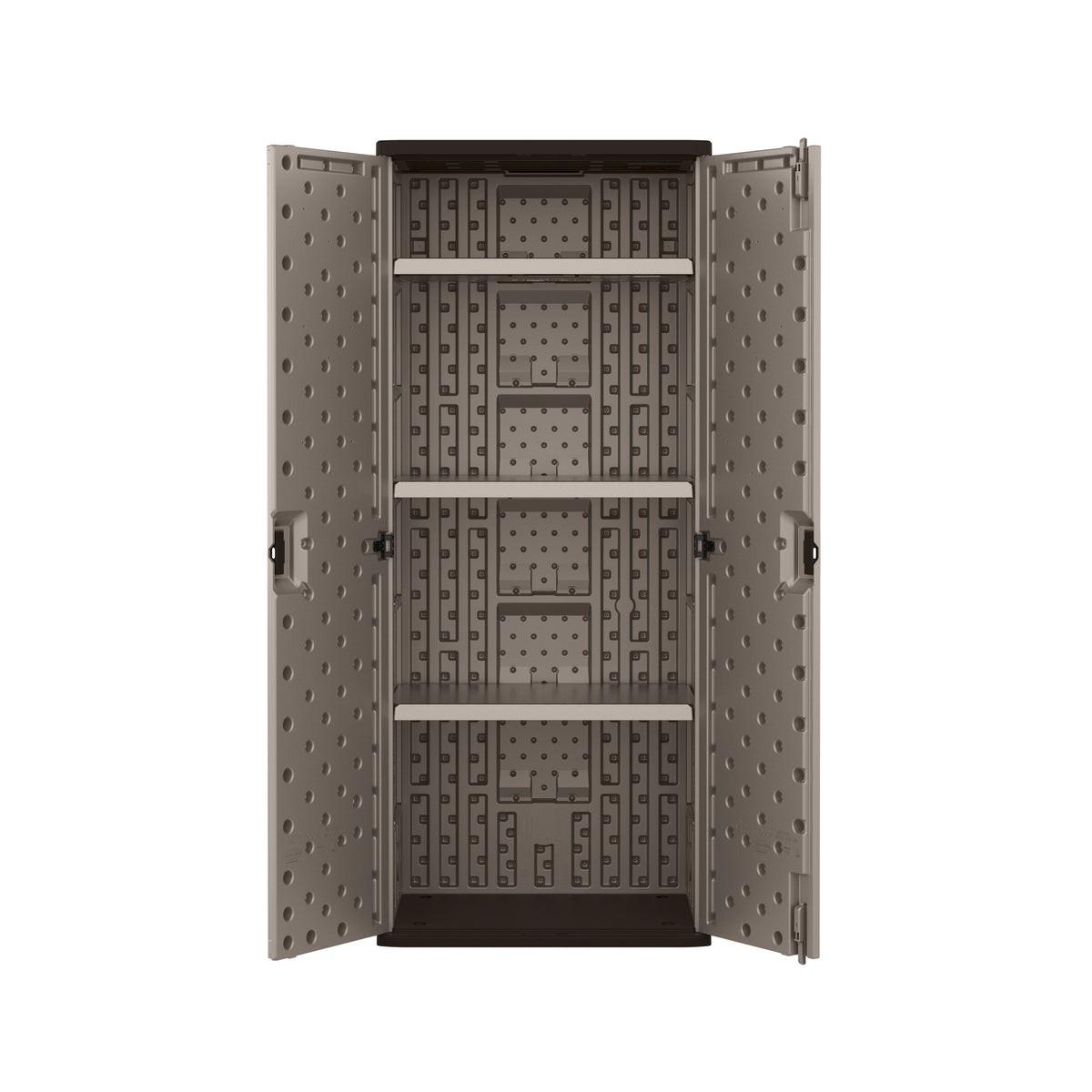 3-Shelf Resin Base Garage Cabinet Locker, Gray