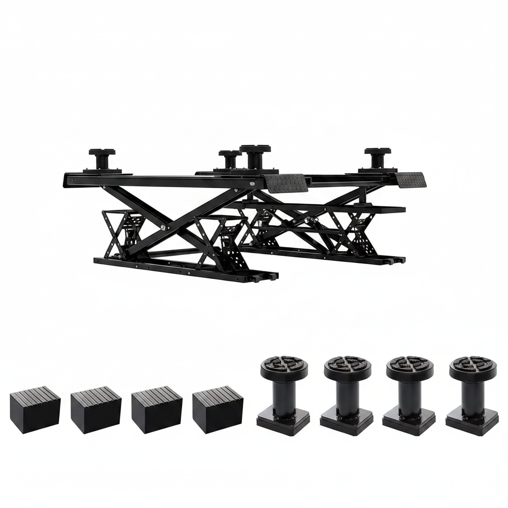 7000 LBS Portable Car Lift, Heavy Duty Quick Jack with 26.8" Max Height, Extended-Length Plates, 120V Power Unit, for Cars, Suvs, Light Trucks, Shop Use or Garage, Black