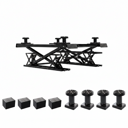 7000 LBS Portable Car Lift, Heavy Duty Quick Jack with 26.8" Max Height, Extended-Length Plates, 120V Power Unit, for Cars, Suvs, Light Trucks, Shop Use or Garage, Black