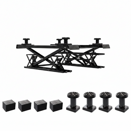 7000 LBS Portable Car Lift, Heavy Duty Quick Jack with 26.8" Max Height, Extended-Length Plates, 120V Power Unit, for Cars, Suvs, Light Trucks, Shop Use or Garage, Black