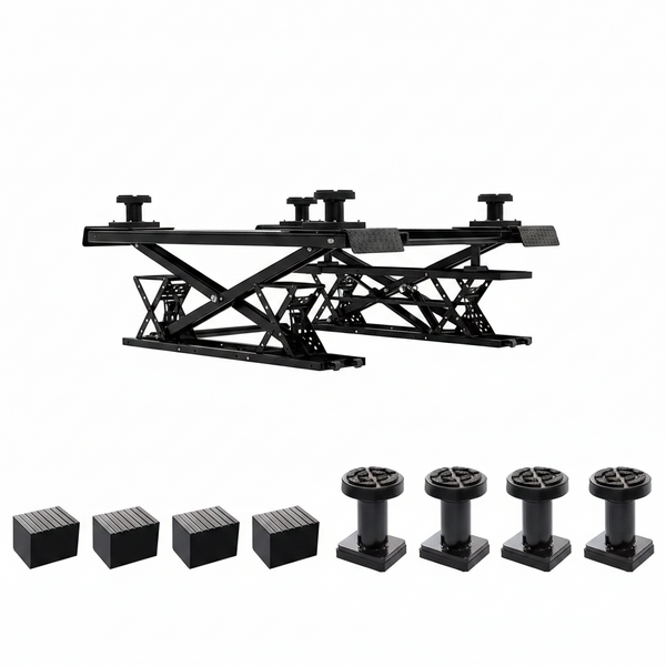 7000 LBS Portable Car Lift, Heavy Duty Quick Jack with 26.8" Max Height, Extended-Length Plates, 120V Power Unit, for Cars, Suvs, Light Trucks, Shop Use or Garage, Black